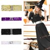 Allegra K Women's Sequins Elastic Interlocking Buckle Waist Belt 50-75cm/19.68-29.52" 2Pcs - 4 of 4