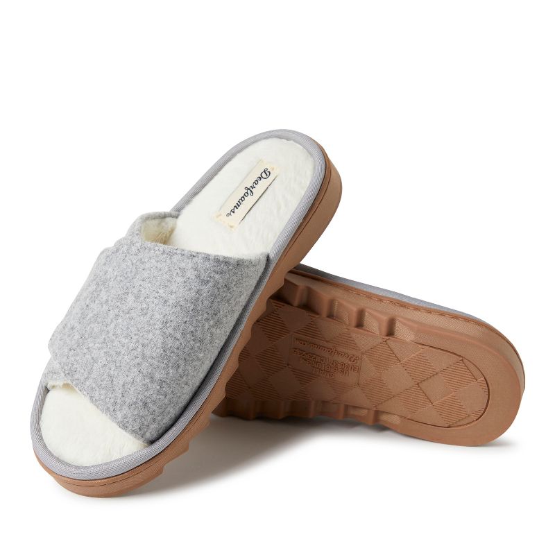 Dearfoams Women's Norma Wool Adjustable Slide House Shoe Slippers, 2 of 6