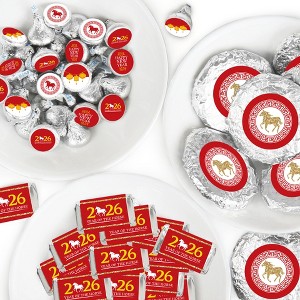 Big Dot of Happiness 2026 Year of the Horse - Lunar New Year Candy Favor Sticker Kit - 304 Pieces - 1 of 4