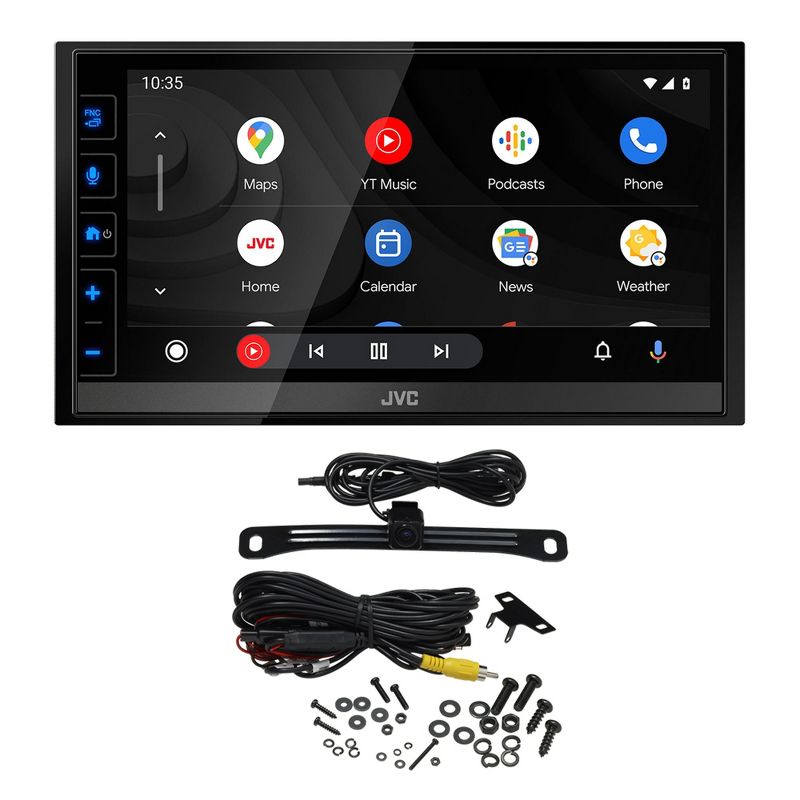 JVC KW-M780BT 6.8" Digital Media Receiver, Compatible With Apple CarPlay / Android Auto with License Plate Back Up Camera, 1 of 8