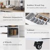 NicBex 8 Drawer Rolling Kitchen Island Cart with 1 Cabinet,Kitchen Island on Wheels with Towel Rack and Spice Rack,Island Table for Kitchen - 4 of 4