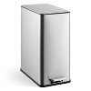 15L/4Gal Step-On Trash Can with Lid Soft Close & Removable Inner Bucket, Stainless Steel Garbage Can, Waste Basket for Bathroom, Living Room, Office - 2 of 4