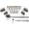 Powerbuilt 30 Piece 1/4 Inch Drive Metric Socket Set - 2 of 2