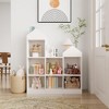 Kids Bookcase with Doors and Drawers, 7-Compartment Toy Storage Organizer with Anti-Tip Protection - 2 of 4