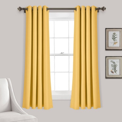 Set Of 2 Insulated Grommet Top Blackout Curtain Panels - Lush Décor : Target