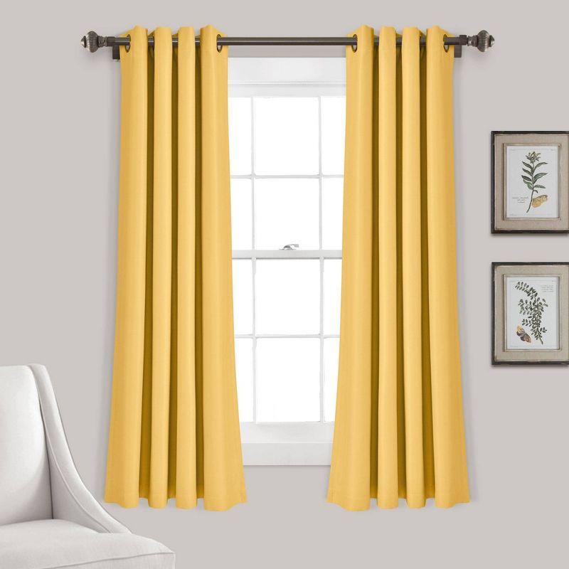 Set of 2 Insulated Grommet Top Blackout Curtain Panels - Lush Décor, 1 of 19