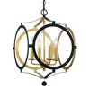 Crystorama Lighting Odelle 4 - Light Chandelier in  Matte Black/Antique Gold - 2 of 4