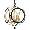 Crystorama Lighting Odelle 4 - Light Chandelier in  Matte Black/Antique Gold - image 2 of 4