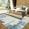 TROPOW Modern Abstract Beige Blue Area Rug, 9x12 Stain Resistant Washable Floor Mat, Non-Shedding, Non-Slip Backing Carpet for Dining Room Office - 2 of 4