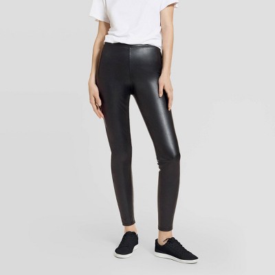 high rise leather pants