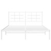 vidaXL White Metal Bed Frame-Double with Headboard, Steel Construction, 59.1"x78.7" Mattress Compatible, Under-Bed Storage, Modern Bedroom Furniture - 4 of 4