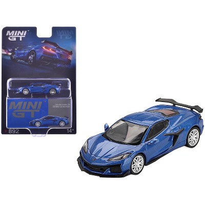 2023 Chevrolet Corvette Z06 Elkhart Lake Blue Metallic Limited Edition 1/64 Diecast Model Car by Mini GT