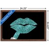 Trends International Tina Lavoie - Aqua Glitter Lipstick Framed Wall Poster Prints - 3 of 4