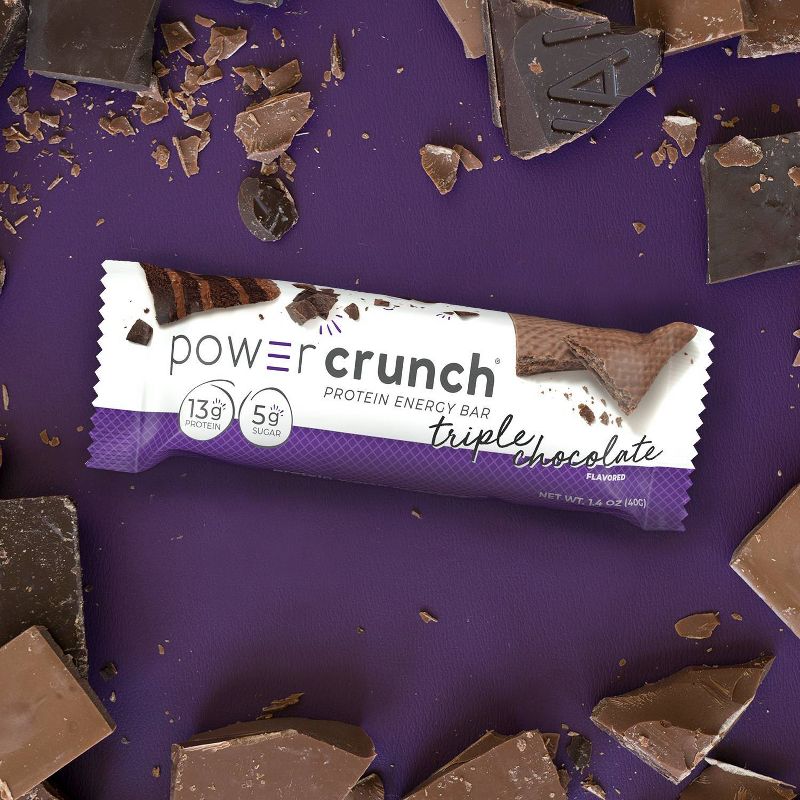 Power Crunch Wafer 13g Protein Energy Bar - Triple Chocolate - 5pk, 5 of 8