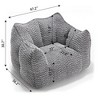 Cesicia 47.2 in-W x 36.2 in-D x 30.7 in-H Beige Chenille Square Bean Bag Sofa Chair - 4 of 4