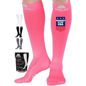 Mojo Compression Socks – Unisex Medical Compression Socks – Knee High Stockings for Circulation & Bariatric Recovery – 20-30mmHg Firm Support – M809 - 1 of 4