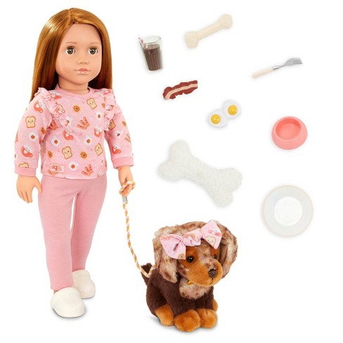 Our Generation Natalia & Nillie 18 Doll & Pet Training Set