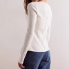 Clearlove Women Long Sleeve Knit Crop Top Tight Slim Fit Cardigan Button Up Shirts - 4 of 4
