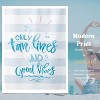 LunaLulinlk Summer Fashion Letter Stripe Home Shower Curtain，Blue - 4 of 4