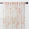 Chanasya 2pk Floral Textured Sheer Window Curtain Panels - Set of 2 - 2 of 4
