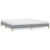 Bed Frame Light grey 100% polyester, plywood, engineered wood King - 2 of 4