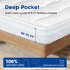 kayamas 3" Double-layer Mattress Topper include 2"  Gel Memory Foam and 1" Pillow Top Mattress Pad Cover with Elastic deep pocket - 3 of 4