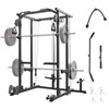 2000LB Power Cage with Dual Pulley System - 5-In-1 Squat Rack, Pull-Up Station & Dip Bars | Space-Saving Home Gym - 4 of 4