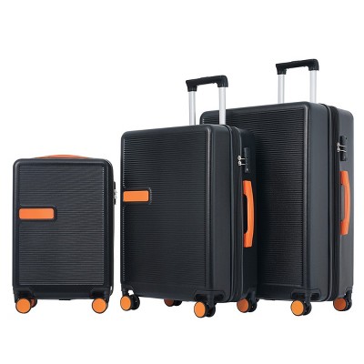 3-Piece Hardshell Luggage Set Trolley Suitcases,Minimalist Expandable Spinner Suitcase with TSA Lock (20"/24"/28")–Cuddlewood