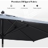 PURPLE LEAF Crank and Tilt Table Umbrella Outdoor Patio Market Umbrella with Visible Hand Crank System With Base - 3 of 4