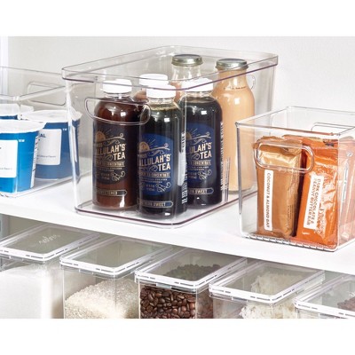 Idesign 8"x12"x8" Crisp Divided Bin Clear Target