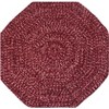 72" x 72" Chenille Tweed Collection Burgundy & Mauve Reversible Indoor Area Utility Octagonal Rug - Better Trends - 2 of 4