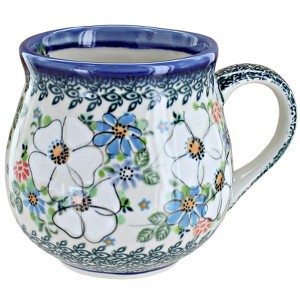 Blue Rose Polish Pottery K04D Galia Large Bubble Mug - 1 of 2