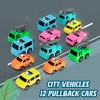 Playkidiz Mini Vehicle Toy Set with Storage Container, 12 Emergency and Service Cars, Police, Fire Truck, Ambulance, Taxi - 3 of 4