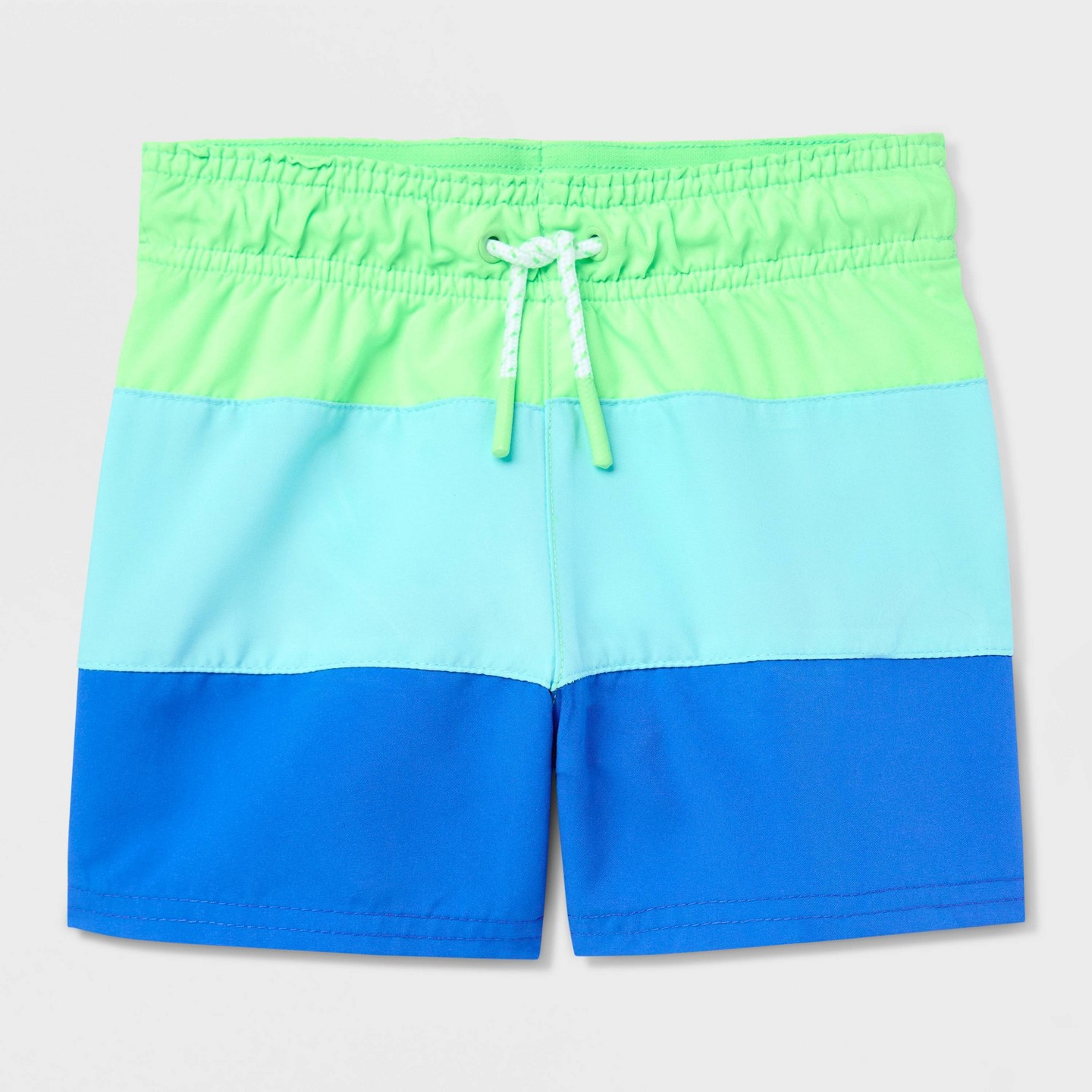 Детские шорты Cat & Jack Toddler Boys' Colorblock Swim Shorts, цвет: Зелёный — фото 2