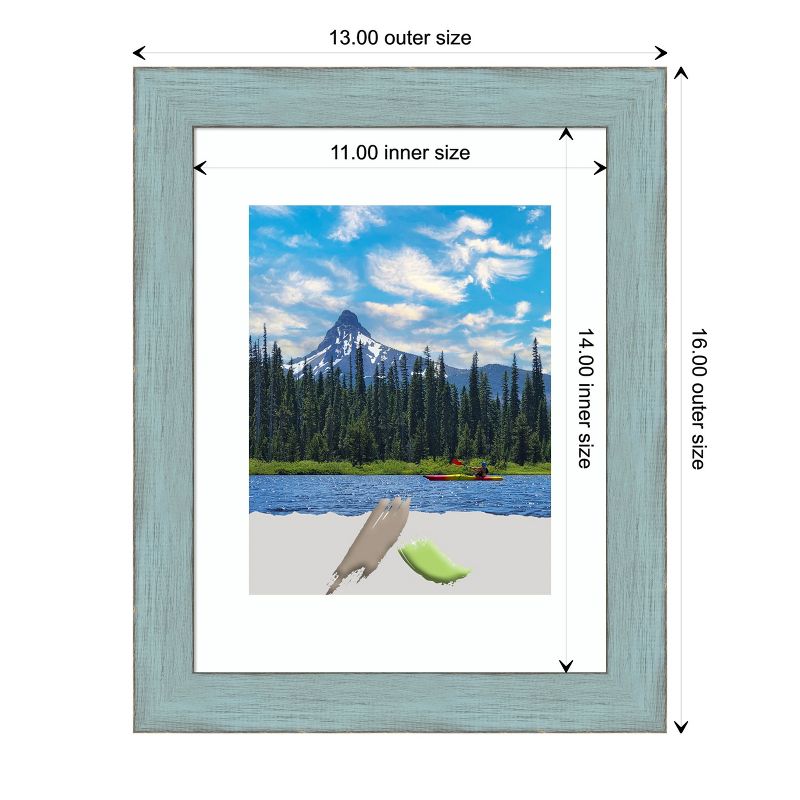 Amanti Art Sky Blue Rustic Wood Picture Frame, 5 of 11