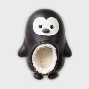 FOAMWALK Toddler Unisex Novelty House Clogs with Faux Fur Lining - Penguin Slippers for Toddler Boys/Girls - 1 of 4