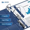 Davis Group 6pk 2" Premium Economy Round Ring Binders Royal Blue: 2 Inch D-Ring, Hard Cover, 475 Sheet Capacity, 2 Pockets - 3 of 4