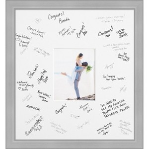 Vista Signature Mat Picture Frame – Guest Book Alternative for Weddings, Graduations, or Retirement – Autograph Photo Mat for Signature Board - 1 of 4