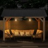 Aoodor Wood Gazebo, Outdoor Upgrade Cedar Wooden Frame Gazebo with Single Galvanized Steel Roof - 2 of 4