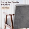 Accent Chair, Living Room Chairs with Solid Wood Frame, Mid Century Modern Chair Ergonomic Backrest for Bedroom, Reading Room - 3 of 4