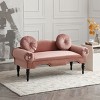 NicBex 54 Inch Velvet Loveseat Sofa with Nailhead Trim Modern Upholstered 2 Seater Couch with Wood Legs for Living Room,Apartment - 2 of 4