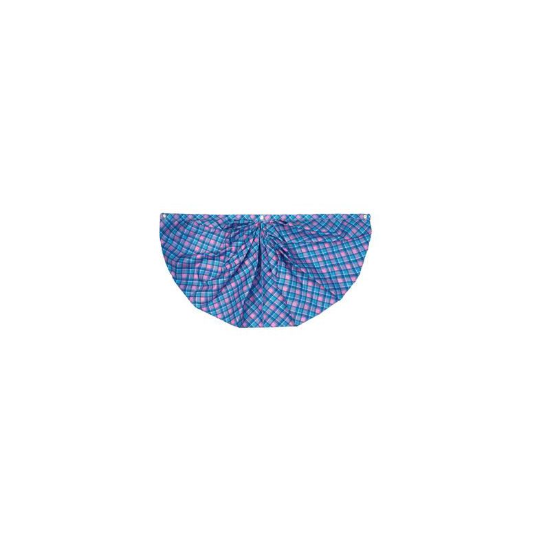 Briarwood Lane Pink and Blue Plaid Bunting 48" x 24" Pleated Banner with Brass Grommets, 2 of 4