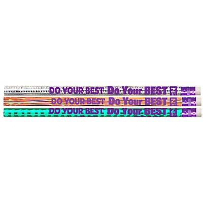 Musgrave Pencil Company Do Your Best On The Test Motivational/Fun Pencils, Pack of 12/10 Packs