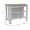 NicBex 40.5Inch Kitchen Island with 3 Shelves - 3 of 4
