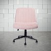 Vynxaria Criss Cross Chair Extra Wide 26" Foam Seat, Plush Material, Height Adjustable, 360° Swivel, Sturdy Steel Base with Double Wheels - 2 of 4
