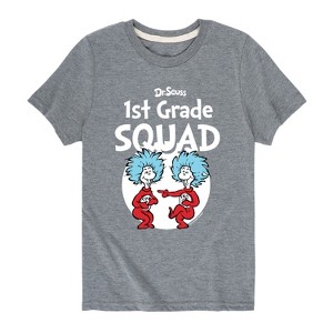 Boys' - Dr. Seuss - Thing 1 Thing 2 1st Grade Squad Short Sleeve Graphic T-Shirt - 1 of 4
