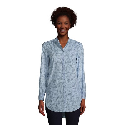 Lands' End Women's Long Sleeve Jersey A-line Tunic - X Large - Evening Blue  : Target