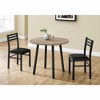 NicBex 3-Piece Vintage Round Dining Table Set & Upholstered Chairs for Kitchen,Restaurant,Modern Dinette Set with Drop Leaf Design - 2 of 4