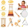 Babyluv "8-Piece Montessori Musical Toy Set for Toddlers: Xylophone, Tambourine, Maracas & More for Ages 3-5" Multicolor - 2 of 4