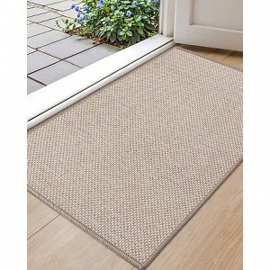 Front Door Indoor 21 inchx 31 inch Ultra Non Slip Rubber Backed Dirt Trapper Low Profile Washable Easy Clean Entry Entryway - 1 of 4